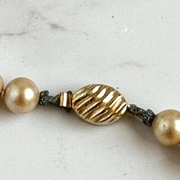 Vintage Marvella Faux Pearl Necklace, Bridal Jewelry, Classic Strand Matinee - Picture 6 of 8